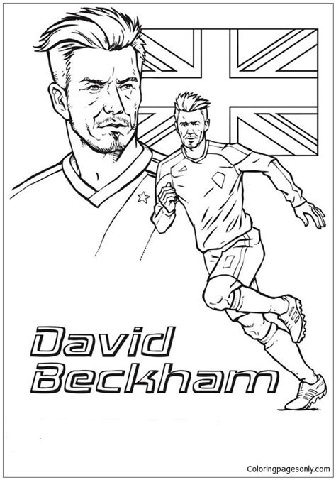 Página para colorir de David Beckham páginas para colorir gratuitas
