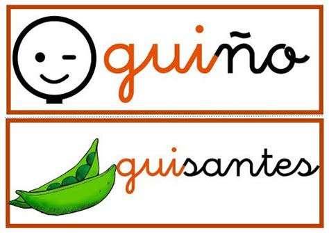 Palabras Con Gue Gui Con Dibujos Palabras Español España