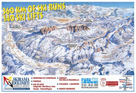 Passo Tonale Piste Map Trails And Marked Ski Runs Sno