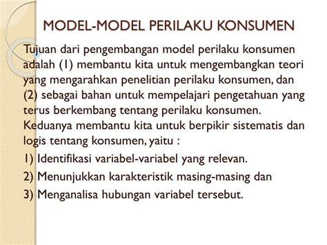 Ppt Model Model Perilaku Konsumen Powerpoint Presentation Free