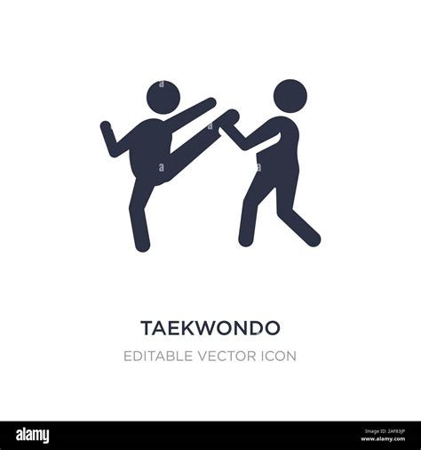 Taekwondo Icon On White Background Simple Element Illustration From