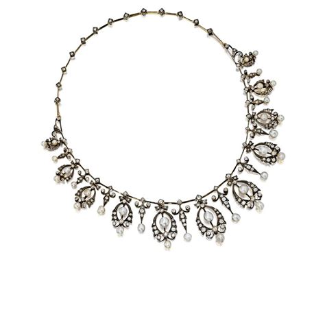 Antique Pearl And Diamond Tiara Necklace Late 19th Century Cartier