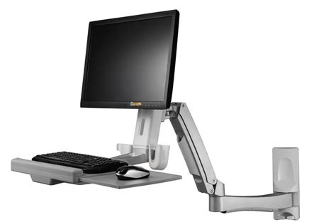 Sit Stand Swing Arm Wall Mount Computer Workstation System Amr1awsl
