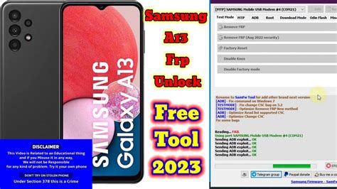 Samsung A13 Frp Unlock Free Tool SamFw Frp Tool 2023 GSMHEMANT