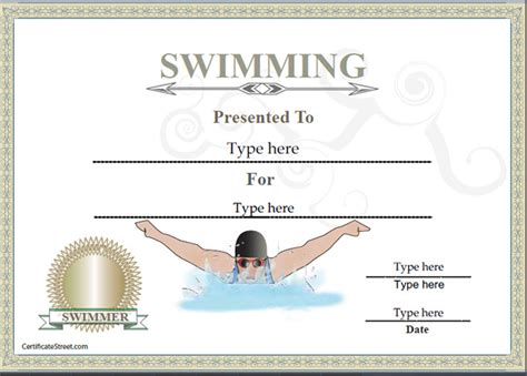 28 Free Swimming Certificate Templates Free Swimming Inside Free