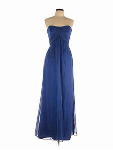 Belsoie 100 Polyester Solid Blue Cocktail Dress Size 10 73 Off