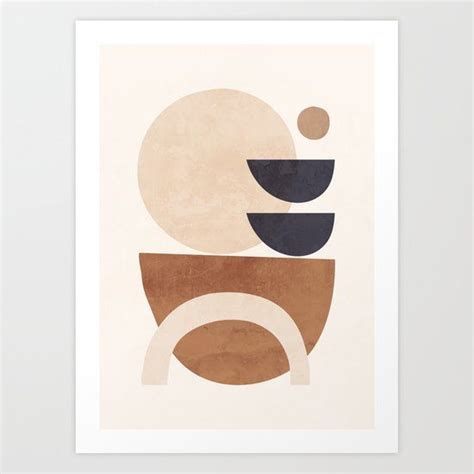Abstract Minimal Shapes 33 Art Print By Thindesign Society6 Small