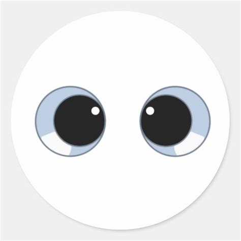 Googly Eyes Classic Round Sticker Zazzle