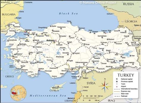 Peta Negara Turki Terbaru Gambar Lengkap Dan Keterangannya