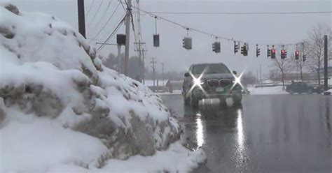 Cold Slippery Day As Snow Falls Across Massachusetts Tuesday Cbs