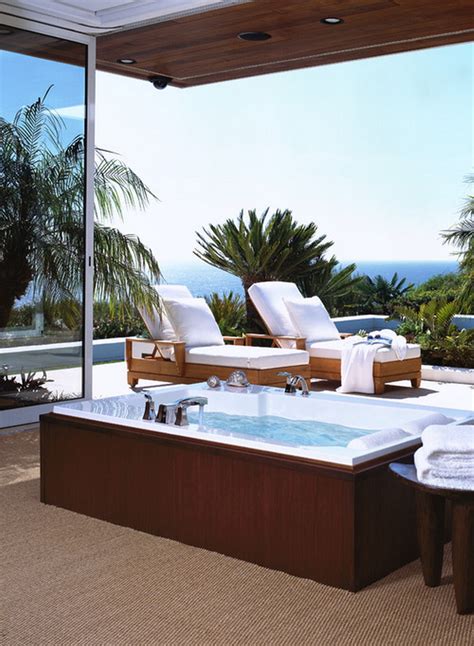 25 Dazzling Outdoor Spa Ideas For Your Home