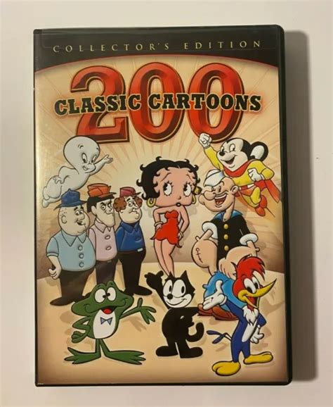 200 Classic Cartoons Dvd 4 Disc Betty Boop Tom And Jerry Woody Woodpecker