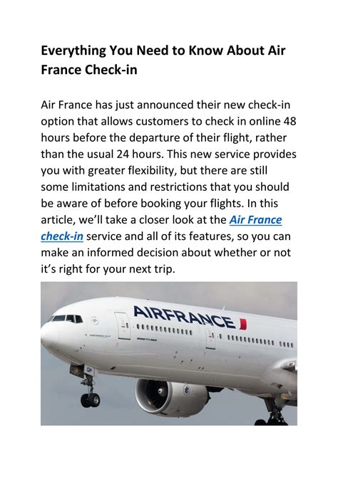 Ppt Everything You Need To Know About Air France Check Powerpoint