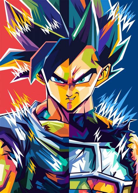 Vegeta Dragon Ball Super Poster By Maria Ford Displate In 2021 Anime