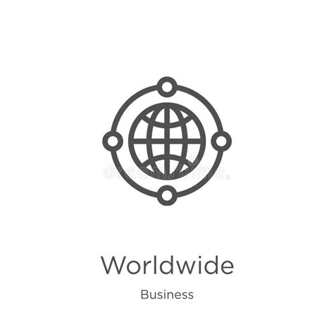 Worldwide Icon Vector From Business Collection Thin Line Worldwide
