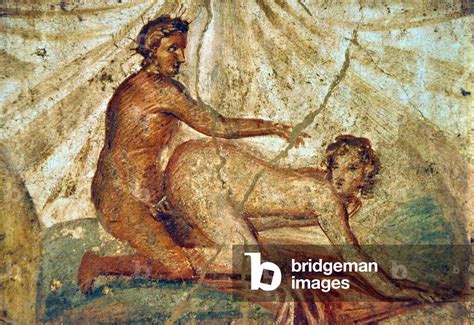 Fresco From Pompei Erotic Scene Roman Art Man And Woman Couple