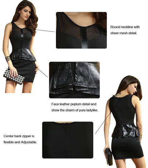 Leather Look Black Peplum Mini Dress · Everyday Sweetheart · Online