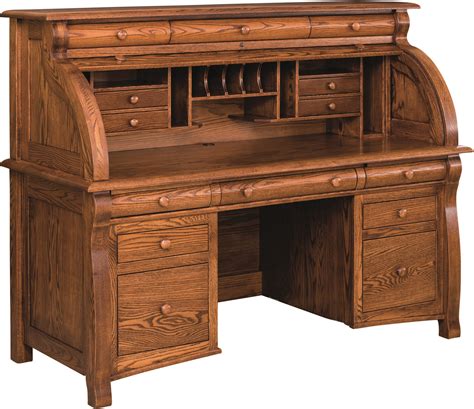 Castlebury Rolltop Desk Amish Rolltop Desk Hardwood Desk