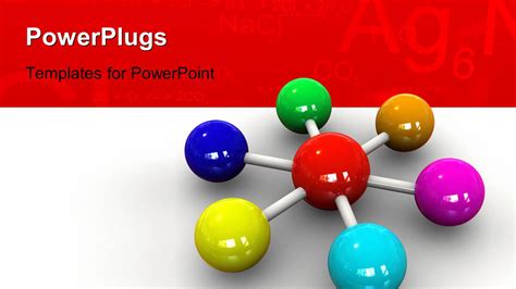 Powerpoint Template 3d Molecular Structure With Chemical Formulas 50