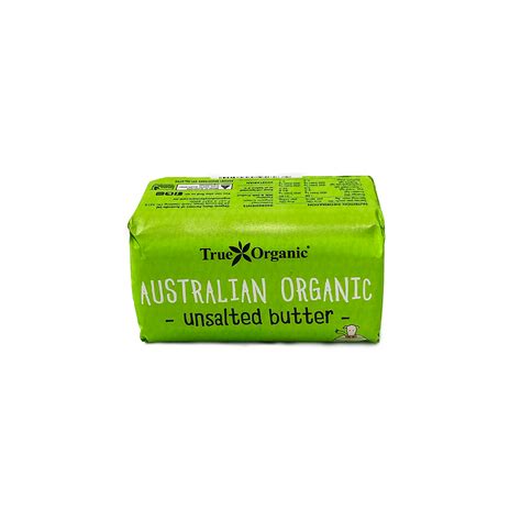 True Organic Australian Butter Unsalted 250g Biviano And Sons