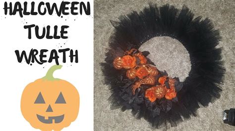 Tulle Halloween Wreath Quick And Easy Vlogtober Youtube