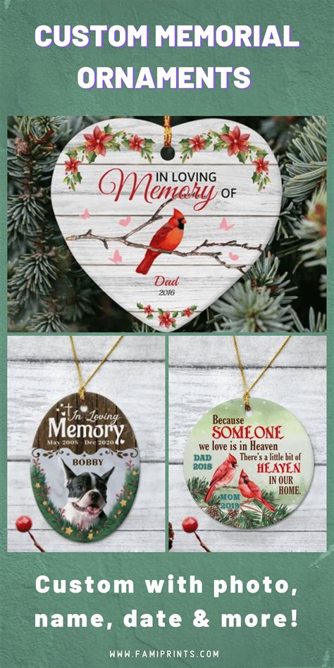 Personalized Memorial Ornaments Best Sympathy T Ideas For Loss