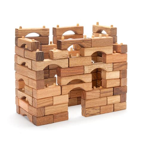 Interlocking Wooden Block Set In Building Blocks Nova Natural Toys