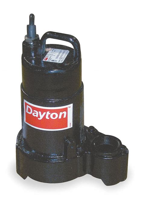 Dayton Submersible Sump Pump 12 Hp Cast Iron 120v Ac No Switch