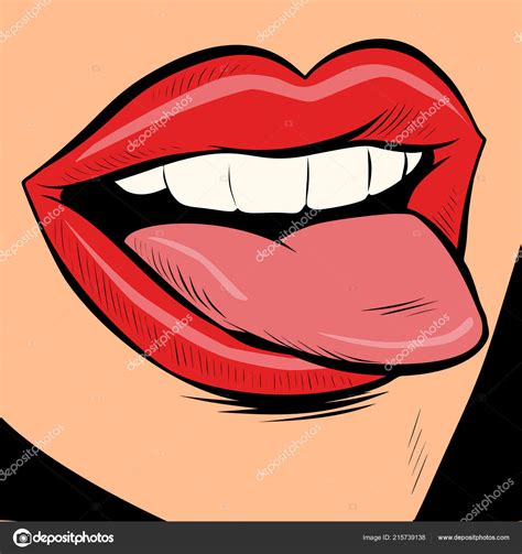 woman sexy tongue stock vector image by ©rogistok 215739138