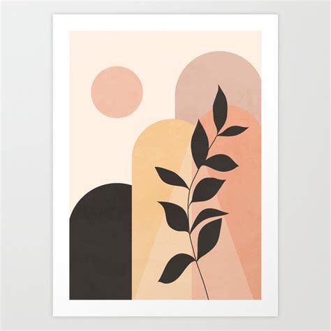 Abstract Art Plant 3 Art Print By Thindesign Society6