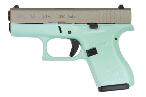 Buy Glock 42 380 Auto Eggshell Blue Cerakote Single Stack Pistol With