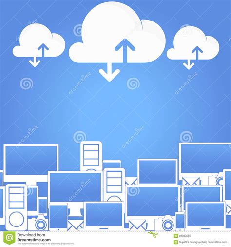 Cloud Computing Concept Stock Vector Illustration Of Client 89033055