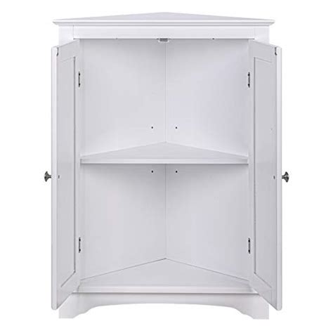 Spirich Home Floor Corner Cabinet With Two Doors And Shelves Free