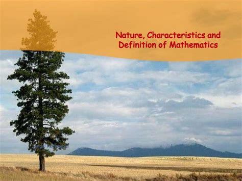 Nature Characteristics And Definition Of Maths