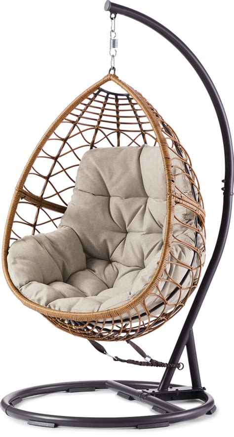 Canvas Sydney All Weather Single Outdoor Patio Egg Swing Chair W Stand