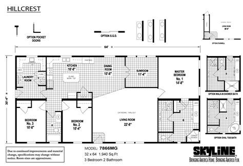 2000 Skyline Mobile Home Floor Plans Floorplans Click