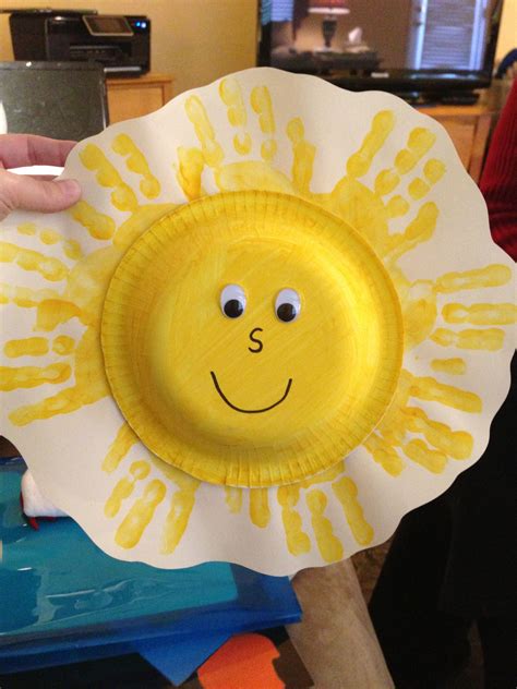Handprint Sun Cute Kids Crafts Sunday School Crafts Craft