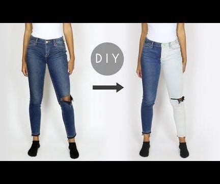 Step 5 leave your jeans to dry for a few hours, they don't have to be fully dry, but make sure they're noticeably dry. DIY Two-Tone Half Bleached Jeans : 6 Steps (with Pictures ...