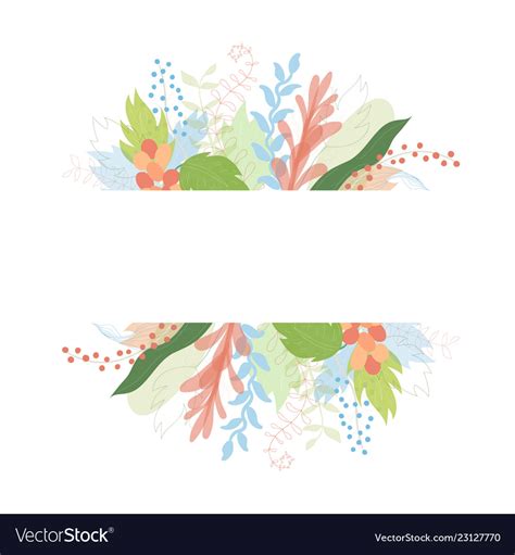 Floral Greeting Card Template Royalty Free Vector Image