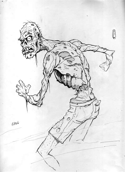 These Are Some Sketches From A New Project Im Working On A Zombie
