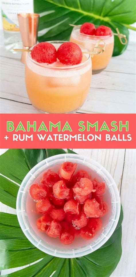 Watermelon bowl watermelon recipes frozen watermelon fun drinks yummy drinks yummy food beverages cointreau cocktail best smoothie. Bahama Smash | Recipe | Watermelon ball, Easy drink ...