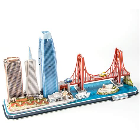 San Francisco City Skyline Famous Landmark Architecture 3d Paper Puzzle