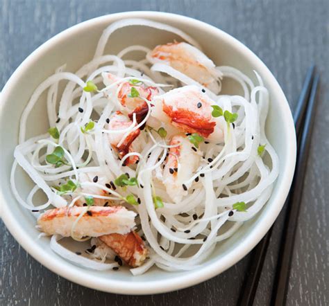 With its unique appearance and interesting flavor. Daikon Radish Slaw with Crab and Black Sesame Seeds ...