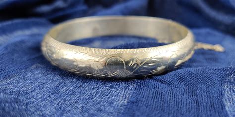 Bracelet Sterling Silver 925 Cuff Bangle Vintage Engraved In 2020 Sterling Silver Bracelets