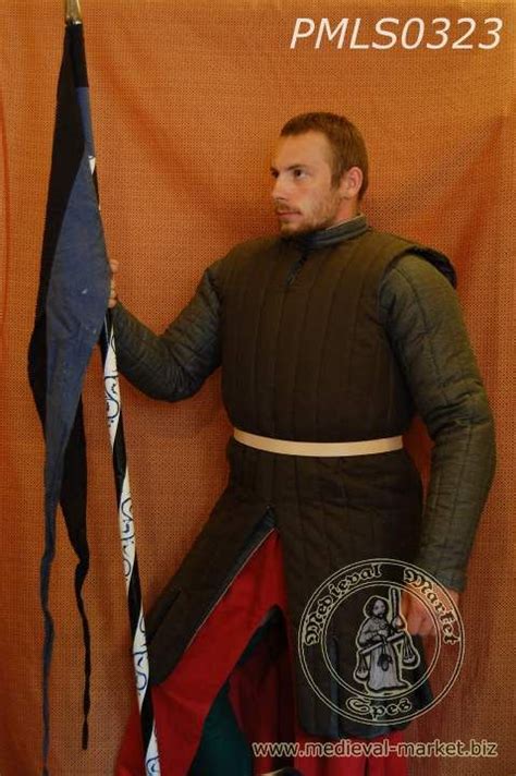 Quilted 2 Layer Sleeveless Gambeson With 1 Layer Aketon Underneath