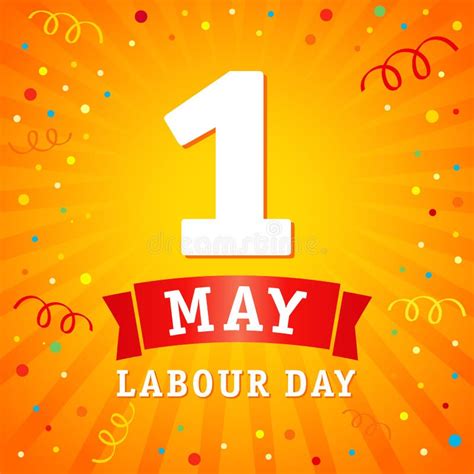 1 May Labour Day Banner Stock Vector Illustration Of Industrial