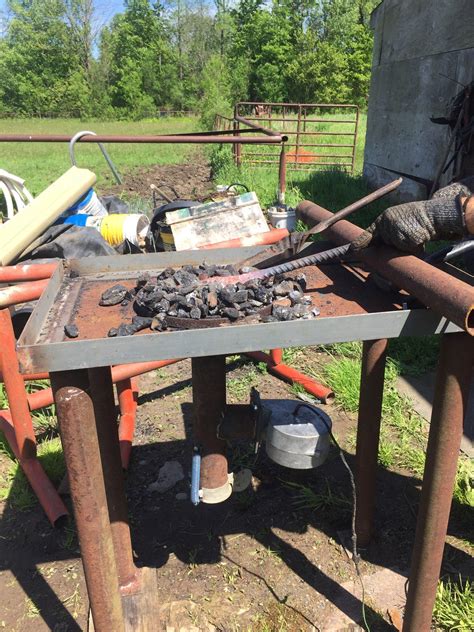 Me starting a coal forge Just built my first forge, decided on a coal forge. Took a couple days to make. Made from a ...