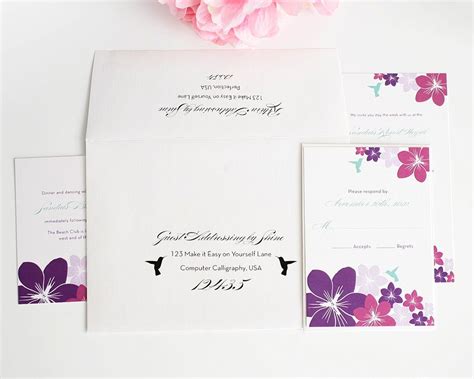 Doctor maura lydel and doctor john morris. Destination Wedding Invitations with Hummingbirds and ...