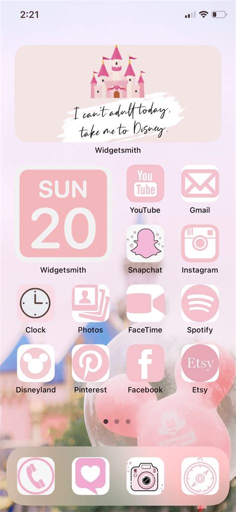 Iphone Ios 14 Home Screen Ideas Pink Bmp Stop