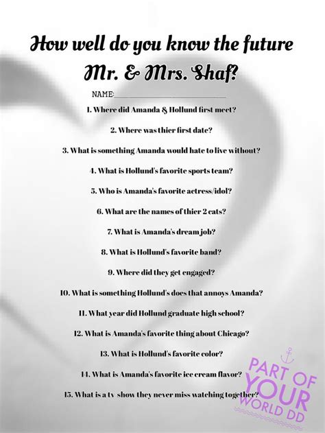 (how well do you know the bride). How well do you know the Bride and Groom? | Personalized ...